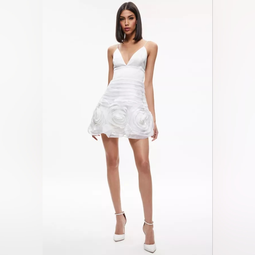 Alice + Olivia Kemberley Rosette Dress Size 0 (New w/ Tag)